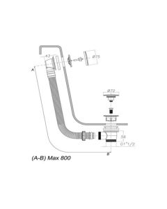 Grosvenor Click Clack Bath Waste Antique Brass