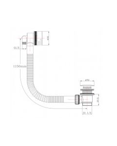 Grosvenor Overflow Bath Filler Chrome