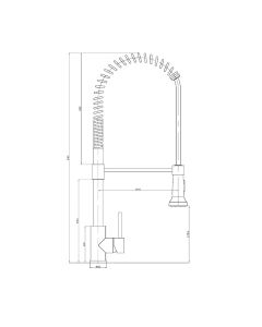 Galaxy Single Lever Spring Spout Mixer Stainless Steel