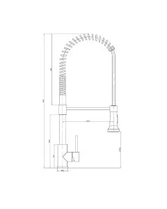 Galaxy Single Lever Spring Spout Mixer Stainless Steel