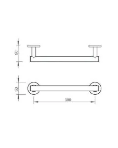Grab Bar Brushed Bronze
