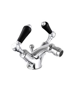 Grosvenor Black Lever Bidet Mixer Chrome