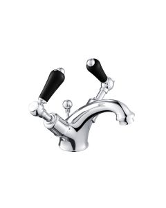 Grosvenor Black Lever Basin Mixer Chrome