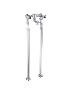 Grosvenor Black Pinch Freestanding Bath Filler Chrome