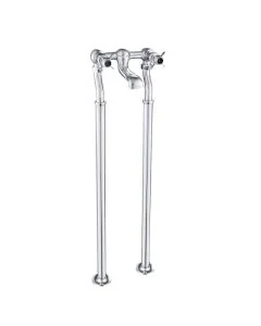Grosvenor Black Pinch Freestanding Bath Filler Chrome