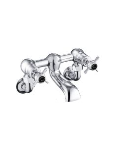 Grosvenor Black Pinch Wall Bath Filler Chrome