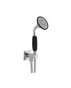 Grosvenor Black Wall Outlet Handset Shower Kit Chrome