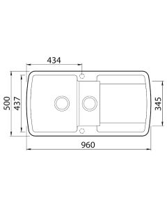 Gemini 1.5 Bowl And Drainer Fossil