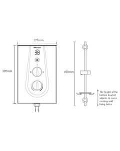 Glee 9.5kW Electric Shower White