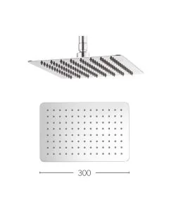 Glide Stainless Steel Round Shower Head 300mm