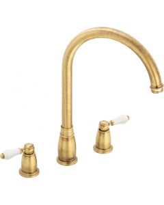 Franke Gloriana Lever 3-Hole Sink Mixer Brushed Brass