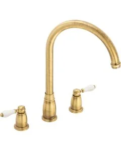 Franke Gloriana Lever 3-Hole Sink Mixer Brushed Brass