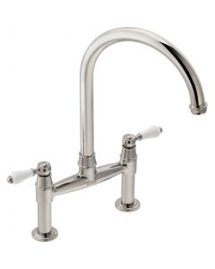 Franke Gloriana Bridge Lever Sink Mixer Polished Nickel