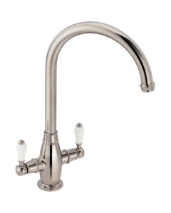 Franke Gloriana Traditional Twin Lever Sink Mixer Polished Nickel