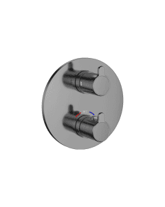 Moonlight Round Recessed Shower Valve Gun Metal