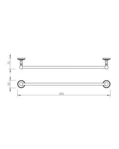 Grosvenor Towel Bar Antique Brass