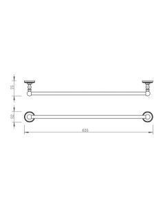 Grosvenor Towel Bar Chrome