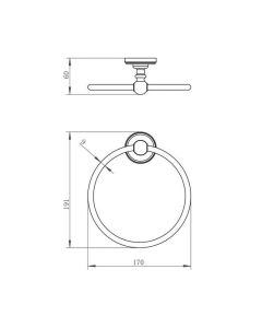 Grosvenor Towel Ring Antique Brass