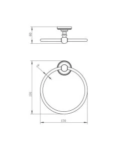 Grosvenor Towel Ring Antique Brass