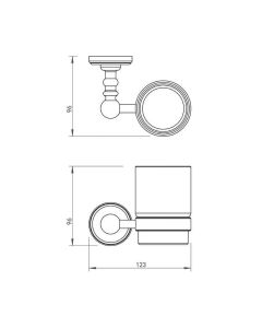 Grosvenor Tumbler Holder Chrome