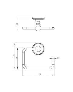 Grosvenor Toilet Roll Holder Antique Brass