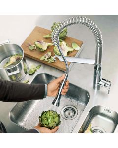K7 Professional Sink Mixer Brushed Steel