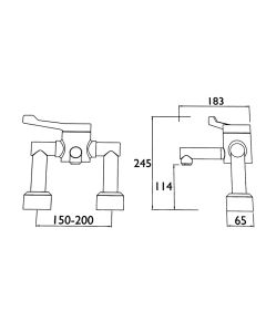 Single Control Deck Mounted Basin Mixer