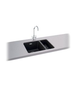 Carron Phoenix Haven 150-16 1.5 Bowl RHSB Sink Matt Black