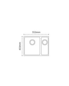 Carron Phoenix Haven 150-16 1.5 Bowl LHSB Sink Stone Grey