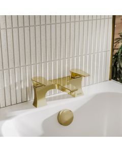 Hourglass Bath Filler Brushed Brass