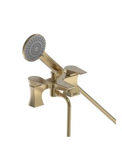 Hourglass Bath Shower Mixer Brushed Brass