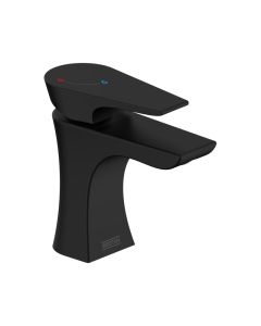 Hourglass Basin Mixer with Clicker Waste Matt Black