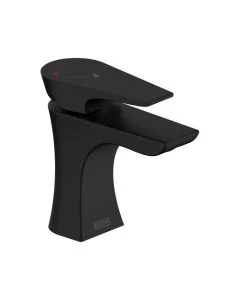 Hourglass Basin Mixer with Clicker Waste Matt Black