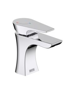 Hourglass Basin Mixer with Clicker Waste Chrome