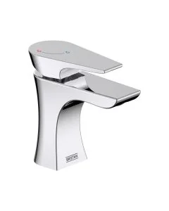 Hourglass Basin Mixer with Clicker Waste Chrome