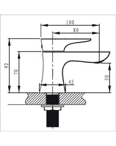 Hourglass Basin Taps