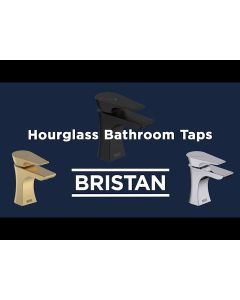 Hourglass Basin Mixer with Clicker Waste Chrome