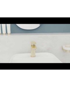 Suburb Small Basin Mixer With Clicker Waste Brushed Brass