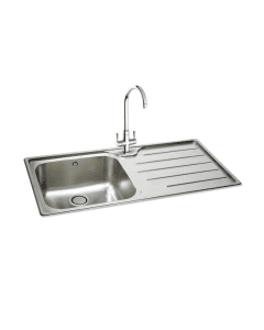 Carron Phoenix Ibis 100 1 Bowl RHD Inset Sink Stainless Steel