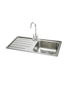 Carron Phoenix Ibis 100 1 Bowl LHD Inset Sink Stainless Steel