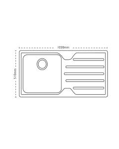 Carron Phoenix Ibis 100 1 Bowl LHD Inset Sink Stainless Steel