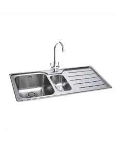 Carron Phoenix Ibis 150 1.5 Bowl RHD Inset Sink Stainless Steel