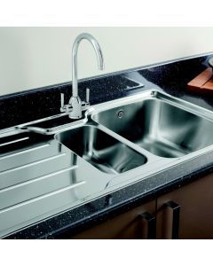 Carron Phoenix Ibis 150 1.5 Bowl LHD Inset Sink Stainless Steel
