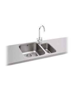 Carron Phoenix Ibis 150U 1.5 Bowl LHSB Undermount Sink Stainless Steel