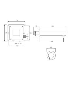 Infrared Automatic Wall Basin Spout