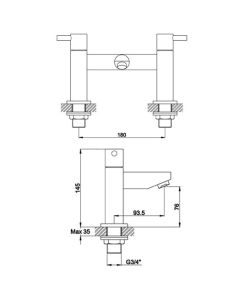 Pura Bathrooms Ivo Bath Filler
