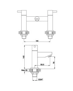 Pura Bathrooms Ivo Bath Filler