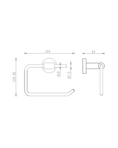 Inox Stainless Steel Toiler Roll Holder