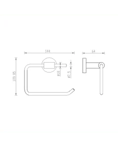 Inox Stainless Steel Toiler Roll Holder