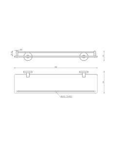 Inox Stainless Steel Glass Shelf
